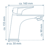 Robinet salle de bain Schütte BOSTON noir mat