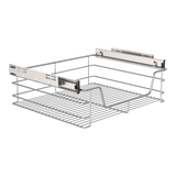 Panier tiroir télescopique Chromé pour meuble 60cm