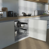 Panier tiroir télescopique Chromé pour meuble 50cm