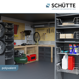 Panier tiroir télescopique Chromé pour meuble 50cm