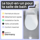 Abattant WC ovale en duroplast blanc avec frein de chute ALMA