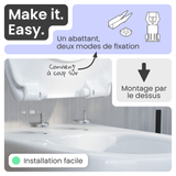 Abattant WC ovale en duroplast blanc avec frein de chute ALMA