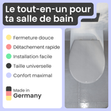 Abattant WC ovale en duroplast gris avec frein de chute ALMA