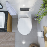 Abattant WC ovale en MDF blanc avec frein de chute GAIA