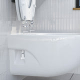 Abattant WC ovale en MDF blanc avec frein de chute GAIA