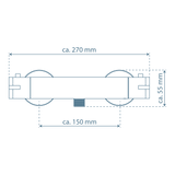 Mitigeur de douche thermostatique Schütte LONDON noir mat