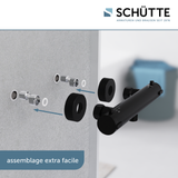 Mitigeur de douche thermostatique Schütte LONDON noir mat