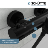 Mitigeur thermostatique de baignoire Schütte LONDON noir