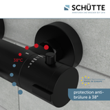 Mitigeur thermostatique de baignoire Schütte LONDON noir