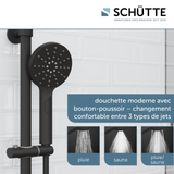 Colonne de douche Schütte MADURA FRESH noir mat