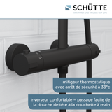 Colonne de douche Schütte MADURA FRESH noir mat
