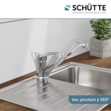 Robinet mitigeur cuisine chromé GRANDE