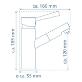 Robinet salle de bain bas à poser Schütte CORNWALL chromé