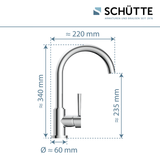 Robinet cuisine Schütte CORNWALL chromé