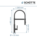 Robinet Douchette Schütte MIAMI gris graphite mat