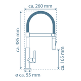 Robinet Douchette Schütte MIAMI noir mat