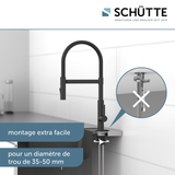 Robinet Douchette Schütte MIAMI noir mat