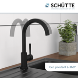 Robinet cuisine Schütte CORNWALL noir