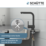 Robinet Douchette Schütte LONDON noir mat