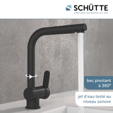 Robinet Douchette Schütte LONDON noir mat