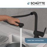 Robinet Douchette Schütte LONDON noir mat