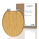 Abattant WC en Bambou massif BAMBOO avec frein de chute