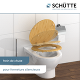 Abattant WC en Bambou massif BAMBOO avec frein de chute