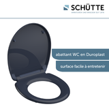 Abattant WC en duroplast ANTHRAZIT avec frein de chute Anthracite