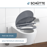 Abattant WC en duroplast ANTHRAZIT avec frein de chute Anthracite