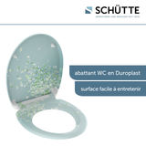 Abattant WC ovale en duroplast FLOWER IN THE WIND avec frein de chute