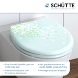 Abattant WC ovale en duroplast FLOWER IN THE WIND avec frein de chute