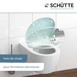 Abattant WC ovale en duroplast FLOWER IN THE WIND avec frein de chute