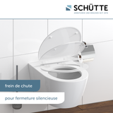 Abattant WC extra fin en duroplast SLIM avec frein de chute Blanc