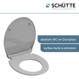 Abattant WC extra fin en duroplast SLIM avec frein de chute Gris clair