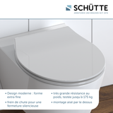 Abattant WC extra fin en duroplast SLIM avec frein de chute Gris clair