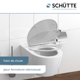 Abattant WC extra fin en duroplast SLIM avec frein de chute Gris clair