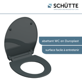 Abattant WC extra fin en duroplast SLIM avec frein de chute Anthracite