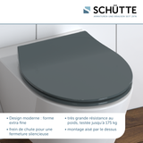 Abattant WC extra fin en duroplast SLIM avec frein de chute Anthracite