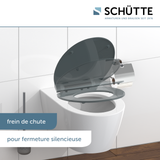 Abattant WC extra fin en duroplast SLIM avec frein de chute Anthracite