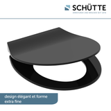 Abattant WC extra fin en duroplast SLIM avec frein de chute Noir