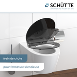 Abattant WC extra fin en duroplast SLIM avec frein de chute Noir