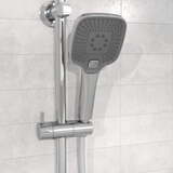 Colonne de douche EASY DELUXE chromé avec pommeau de douche effet pluie - raclette incluse