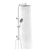 Colonne de douche EASY DELUXE chromé avec pommeau de douche effet pluie - raclette incluse