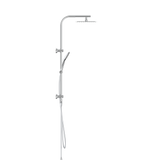 Colonne de douche EASY DELUXE chromé avec pommeau de douche effet pluie - raclette incluse