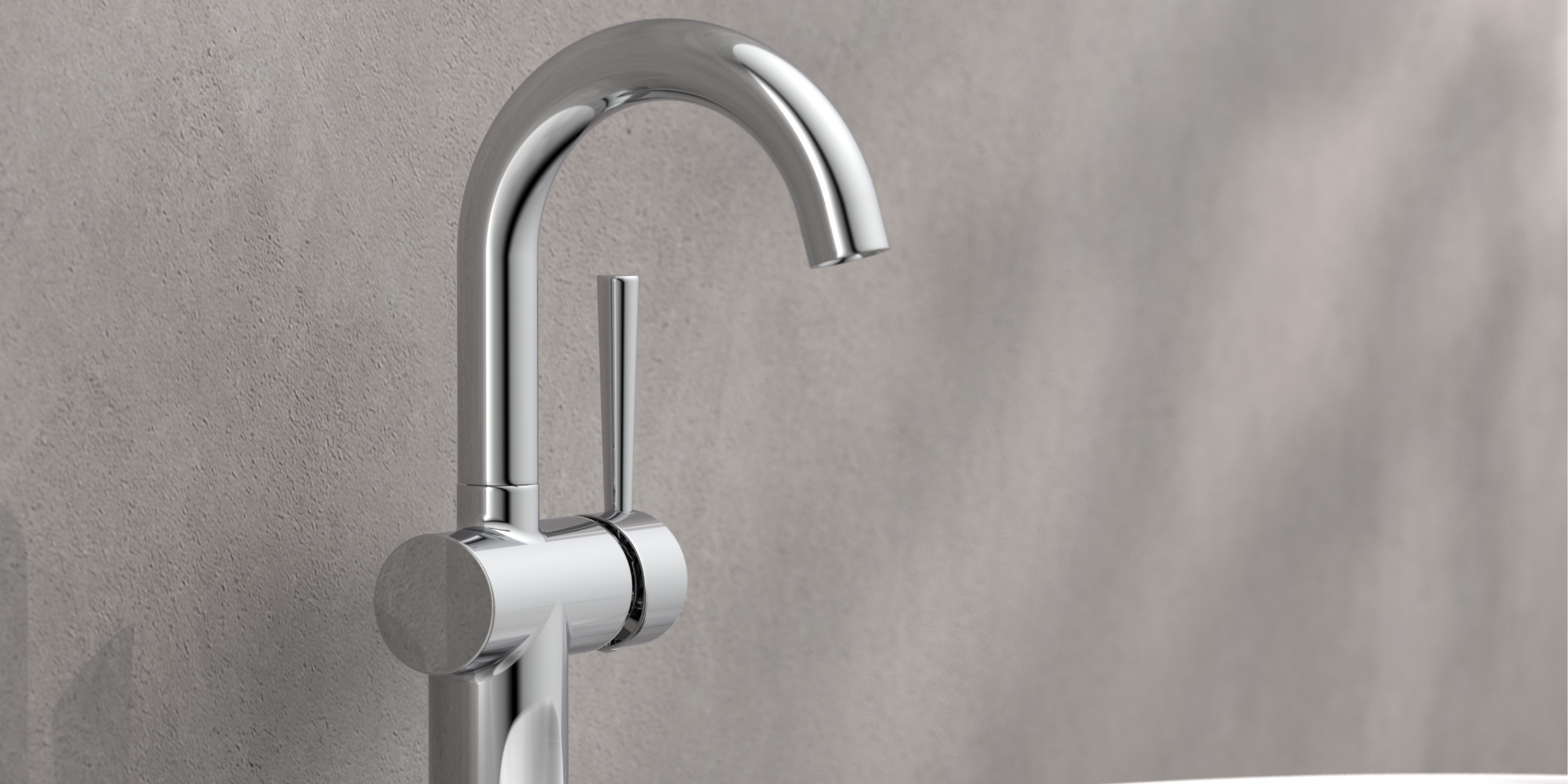 Mitigeur CORNWALL chromé, idéal pour une vasque posée avec style.