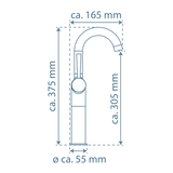 Robinet salle de bain à poser Schütte CORNWALL chromé
