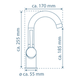 Robinet salle de bain Schütte CORNWALL noir mat