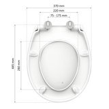 Abattant WC ovale en duroplast blanc avec frein de chute ALMA