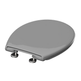 Abattant WC ovale en duroplast gris avec frein de chute ALMA