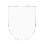 Abattant WC forme en D en duroplast blanc avec frein de chute